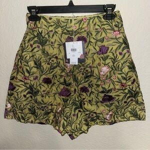 Anthropologie x La Fuori Floral Embroidered Shorts Size XSP New With Tags